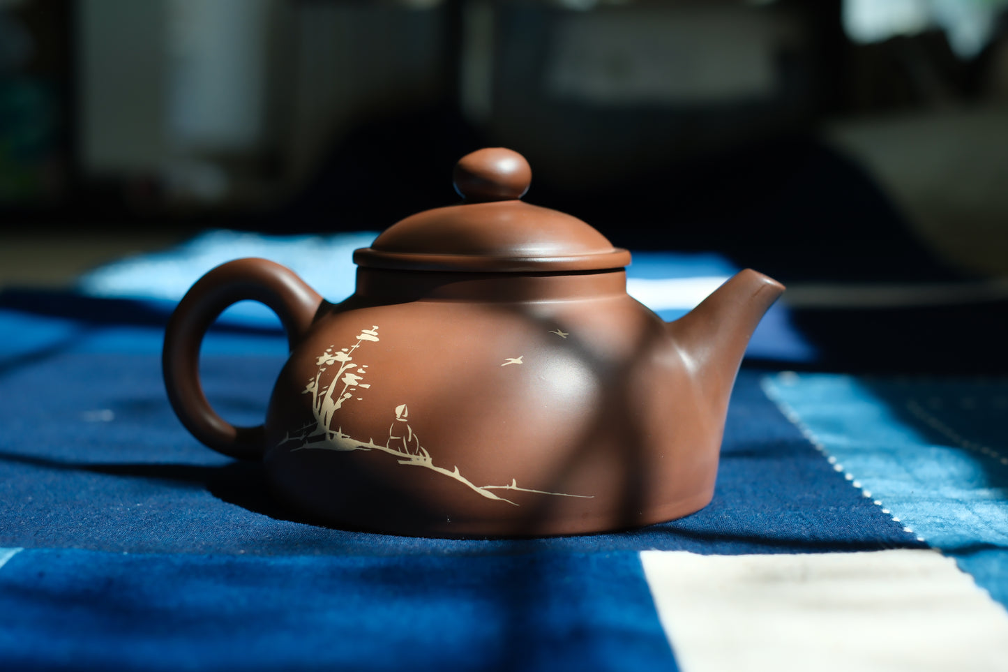 手工可旋转紫陶茶壶
